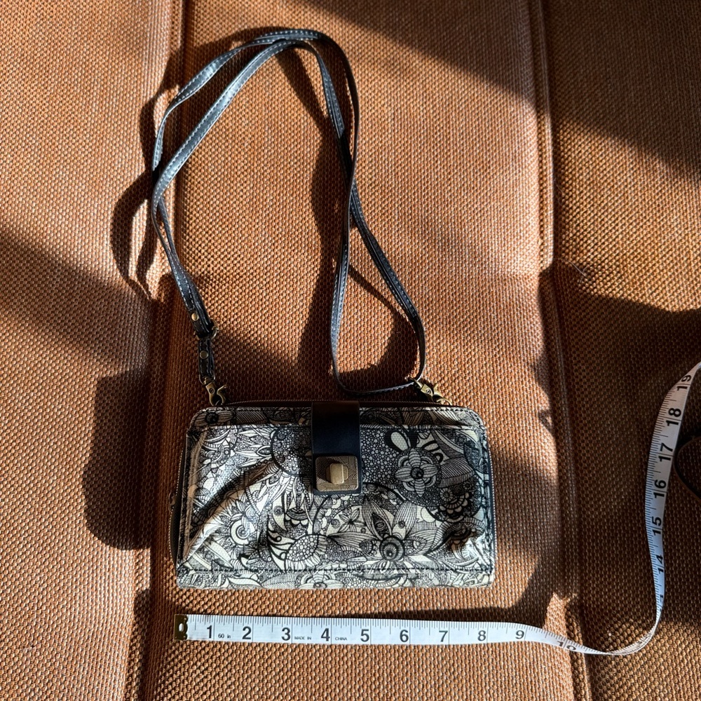 Floral Black and White Women's Bag
